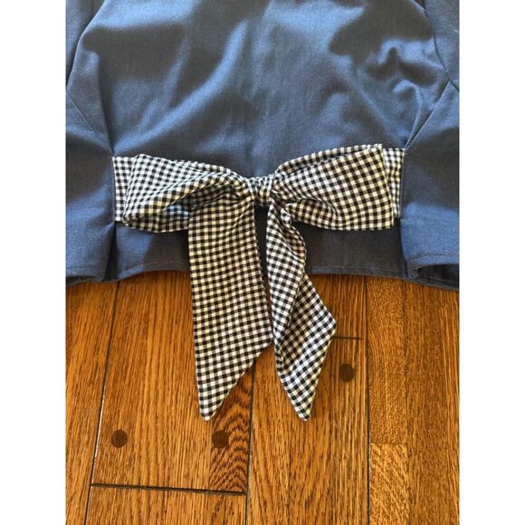 Rightful Owner Handmade Denim Bow Bolero Large L - Picture 5 of 6